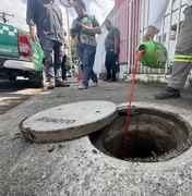 Ligações clandestinas de esgoto são identificadas no Centro de Maceió