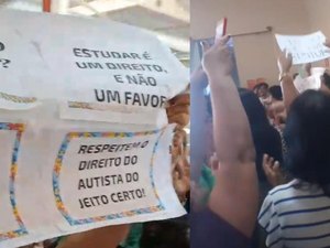 Mães protestam contra portaria da Semed que coloca até 6 crianças com deficiência para cada auxiliar de sala