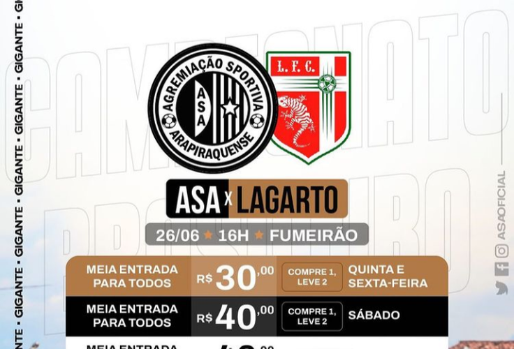 ASA: É obrigação da torcida lotar o estádio na partida contra o Lagarto