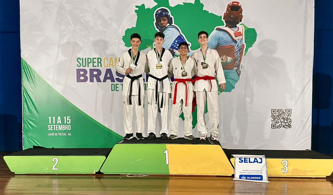 Alagoano de 15 anos fica na terceira colocação em campeonato nacional importante de Taekwondo