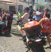 Colisão entre carro e moto deixa jovem ferido em Arapiraca