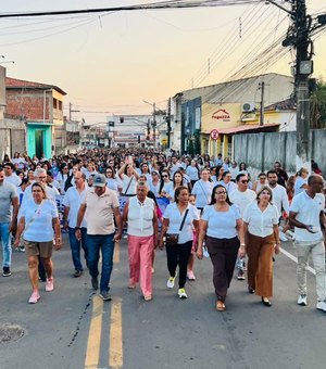 Prefeitura de Palmeira dos Índios promove caminhada contra violência à mulher
