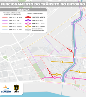 Saiba como fica o funcionamento do trânsito no entorno do Riacho Salgadinho