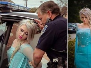 Em meio a onda de frio nos EUA, polícia 'prende' Elsa de 'Frozen' 