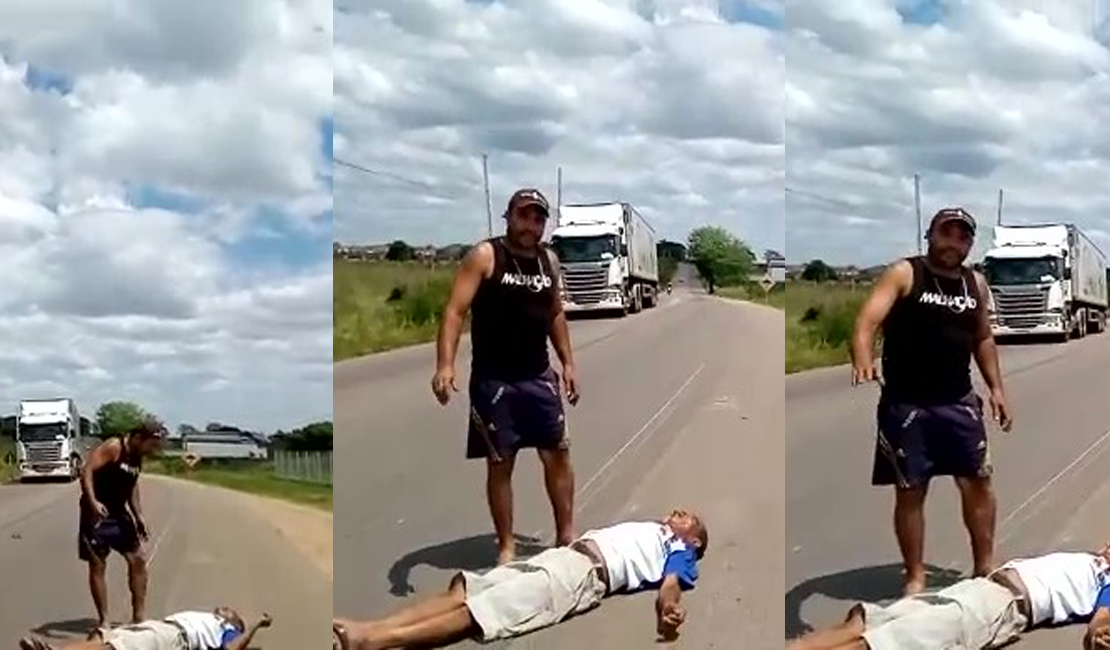 Vídeo: Motorista atropela ciclista e foge sem prestar socorro, em Palmeira dos Índios