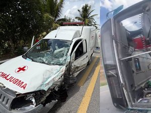 Três vítimas seguem internadas após colisão entre ônibus e ambulância em Maribondo