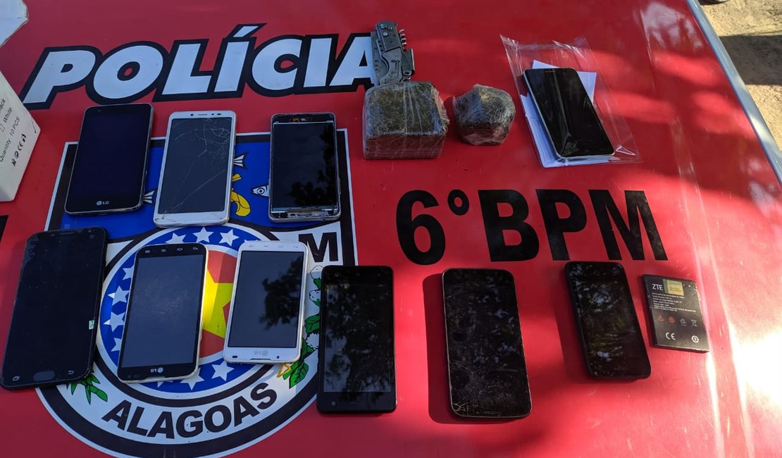 Homem é preso com drogas e dez celulares em Maragogi