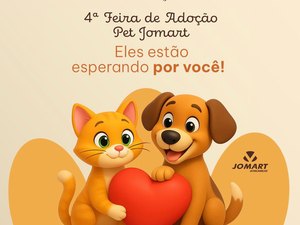 Feira de Adoção do Jomart Atacarejo promove novo lar para cães e gatos neste sábado