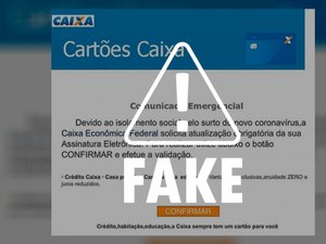 É falso e-mail que pede atualização de assinatura eletrônica da Caixa Econômica