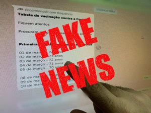 Secretaria de Saúde afirma que é falso cronograma de vacinação que circula em grupos de WhatsApp