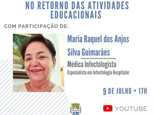 Live discute cuidados para retomada das aulas presenciais, em Maceió 
