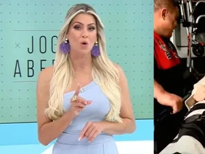 Comentarista do Jogo Aberto vai ao chão, deixa Band de maca e Renata Fan convoca bombeiros