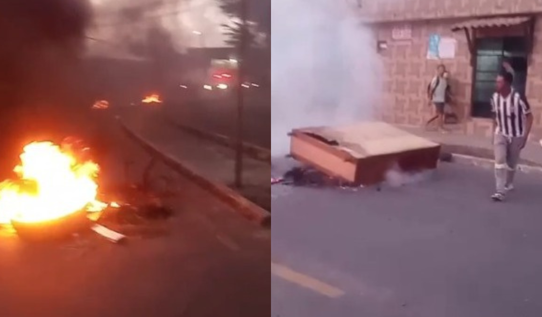 Moradores do Petrópolis, em Maceió, bloqueiam avenida em protesto contra falta de água