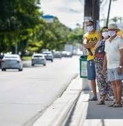 Alagoas inicia semana com isolamento social abaixo dos 45%