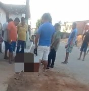 Suspeito de matar mulher é amarrado e espancado pela população, em Alagoas