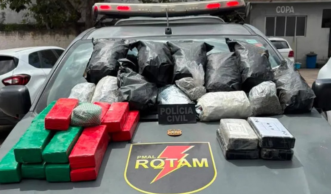 Operação apreende 28 kg de drogas enterradas em terreno baldio em Arapiraca