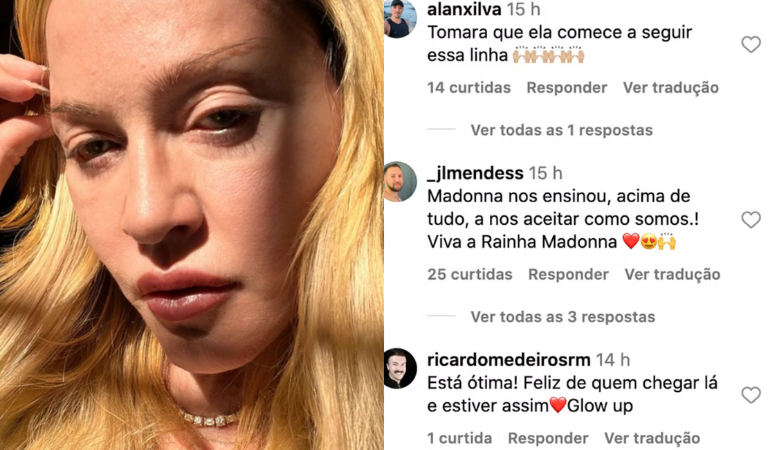 Madonna surpreende fãs com foto natural