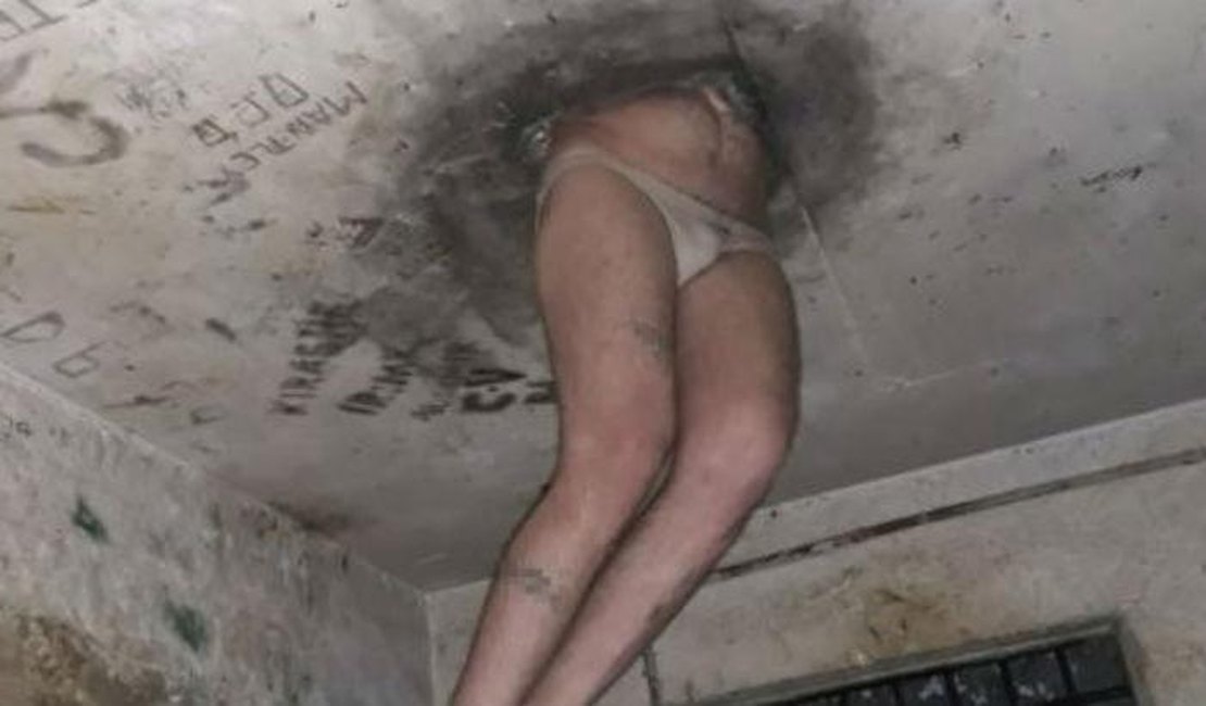 Detento fica entalado em buraco durante fuga no Ceará