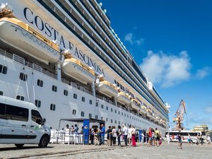Temporada de cruzeiros vai trazer 20 mil turistas a Alagoas
