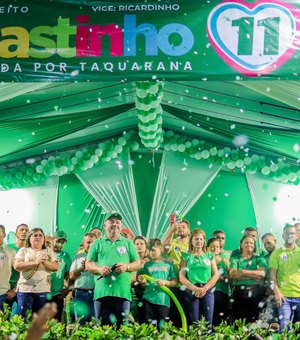 Bastinho confirma favoritismo e realiza o maior comício da história de Taquarana