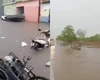 Moradores de Pão de Açúcar registram forte temporal e ruas alagadas