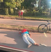 Ciclista embriagado sofre queda de bicicleta em São Miguel dos Campos e é levado para UPA