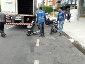 Semsc apreende bicicletas elétricas usadas em aluguel irregular na orla de Maceió