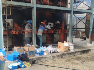 Ministério Público fiscaliza a incineração de mais 200kg de drogas