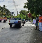 Moradores de Guaxuma realizam manifestação na AL-101 Norte