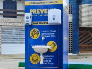 Prefeitura de Maragogi instala pias para combater Covid-19