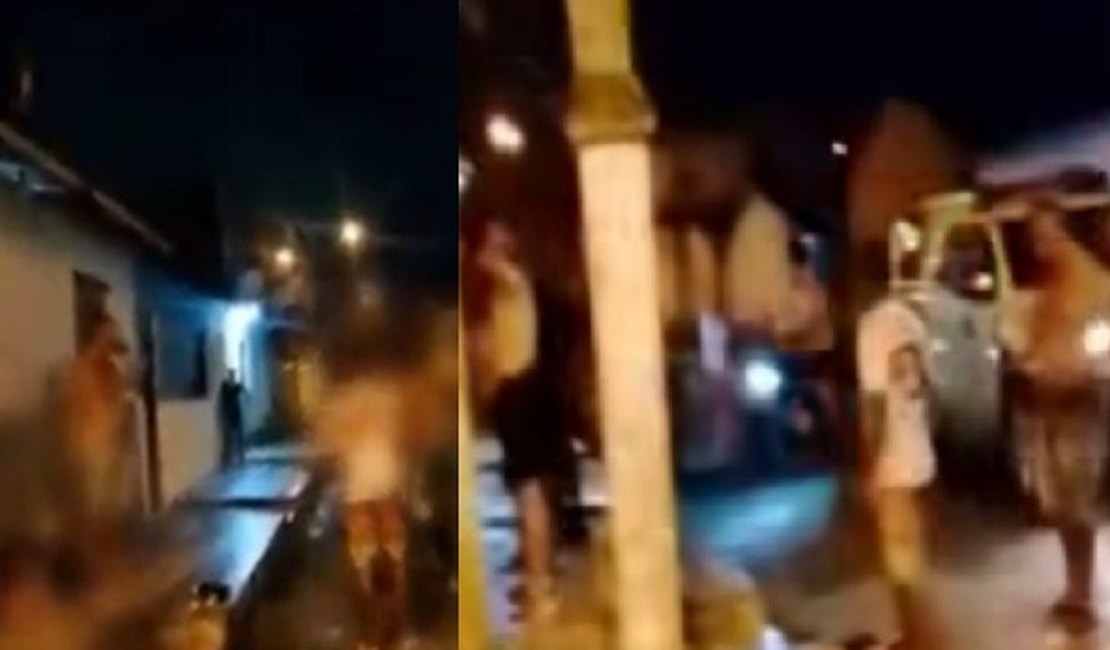 [Vídeo] Após assaltar mulher, dupla é perseguida e espancada por moradores no Santos Dumont