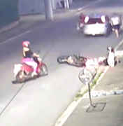 Motociclista sofre acidente ao desviar de buraco em Arapiraca