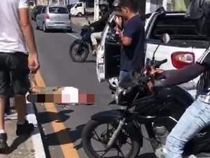 Atropelamento deixa idoso ferido na Avenida Governador Afrânio Lages, em Maceió