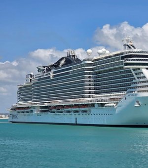 Maceió recebe primeiro navio de cruzeiro de 2026 com cerca de 5 mil passageiros