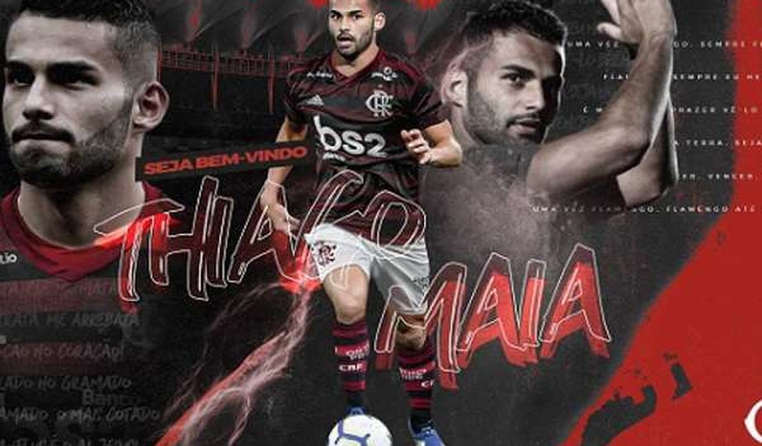 Flamengo anuncia o volante Thiago Maia: 'Eu estou realizando meu sonho e também da minha família'