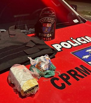 PM prende faccionado do Comando Vermelho com drogas e colete balístico
