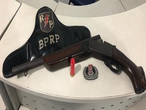 Radiopatrulha apreende arma de fogo e munição na Grota São Rafael