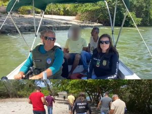 [Vídeo] Foragido por feminicídio é preso após ser encontrado escondido em ilha na Lagoa Mundaú