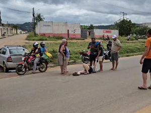 Acidente entre moto e carro é registrado na BR-316, em Palmeira dos Índios