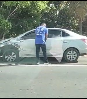 Colisão entre moto e carro na AL-215 deixa vítima com membro parcialmente amputado