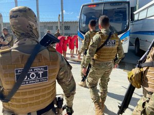 Para desarticular facções no sistema prisional alagoano, Polícia Penal faz transferência de presos