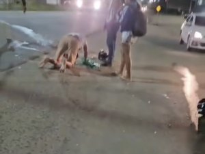 Homem fica ferido após cair de motocicleta na BR-316 em Palmeira dos Índios