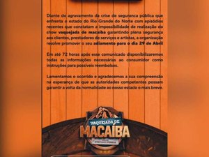 Facção exige cancelamento de show no Rio Grande do Norte