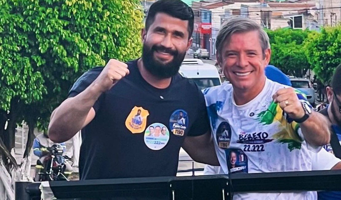 Cabo Bebeto e Fábio Costa participam de motocarreata em Boca da Mata