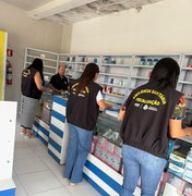 Cinco farmácias foram interditadas em Arapiraca pela Vigilância Sanitária durante operação