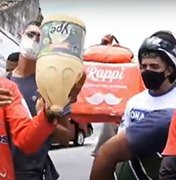 Motoboys fazem protesto contra o aumento do preço da gasolina em Maceió