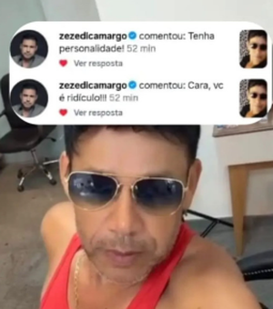 'Você é ridículo': Zezé Di Camargo detona trabalho de sósia