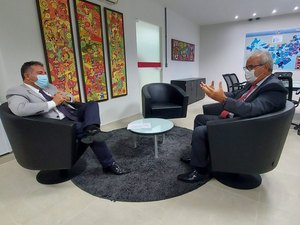 PGJ Márcio Roberto recebe visita de cortesia do presidente do Tribunal de Contas, Otávio Lessa