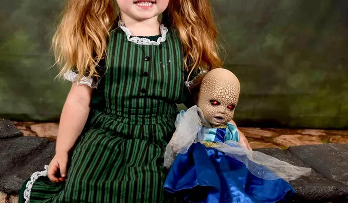 Menina de 3 anos se encanta por boneca assustadora