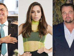Bolsonaro alfineta Anitta e DiCaprio em comentário sobre a Amazônia